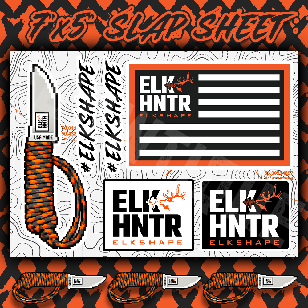 Elk Shape Slap Sticker Sheet