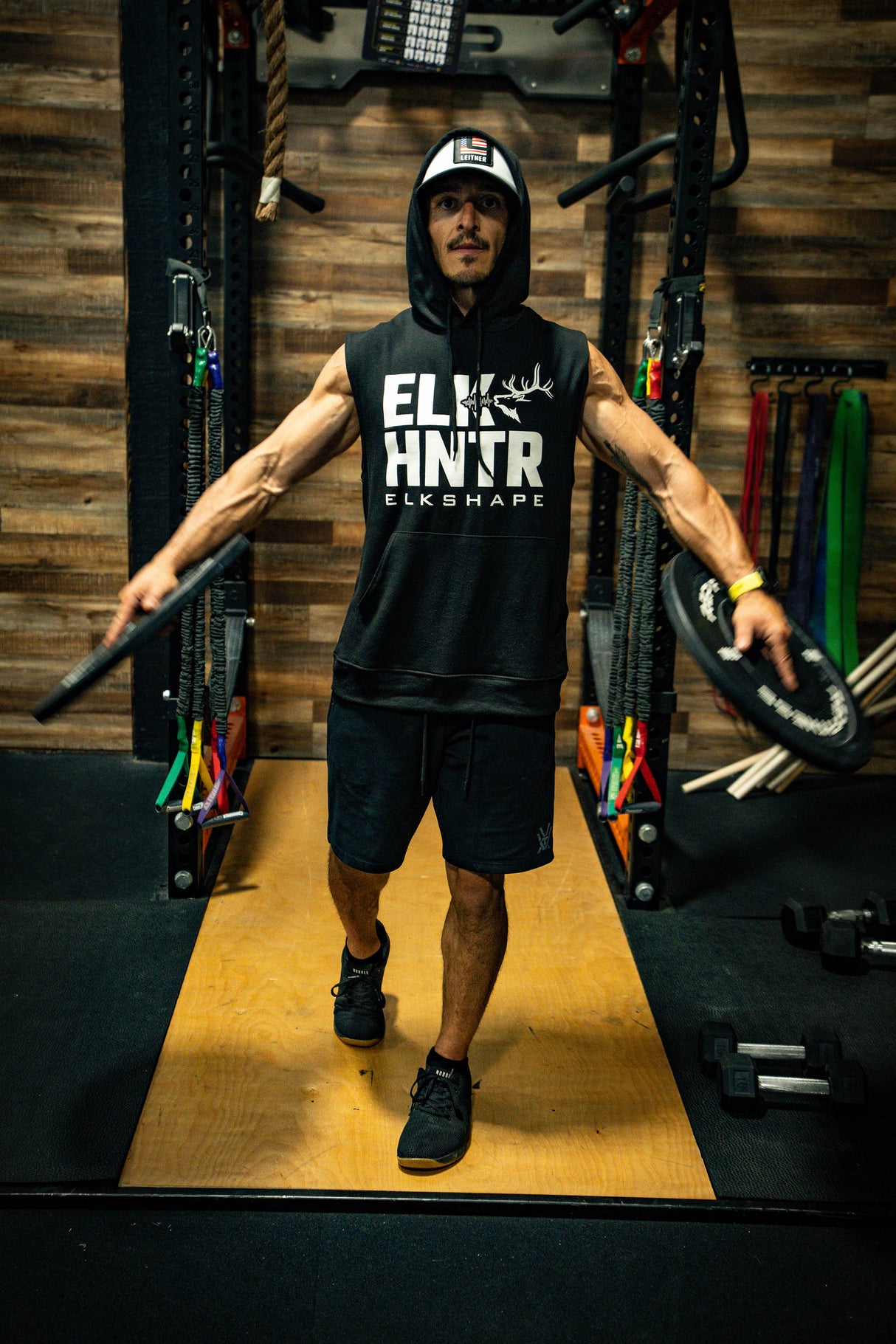 Sleeveless Hoodie - Black