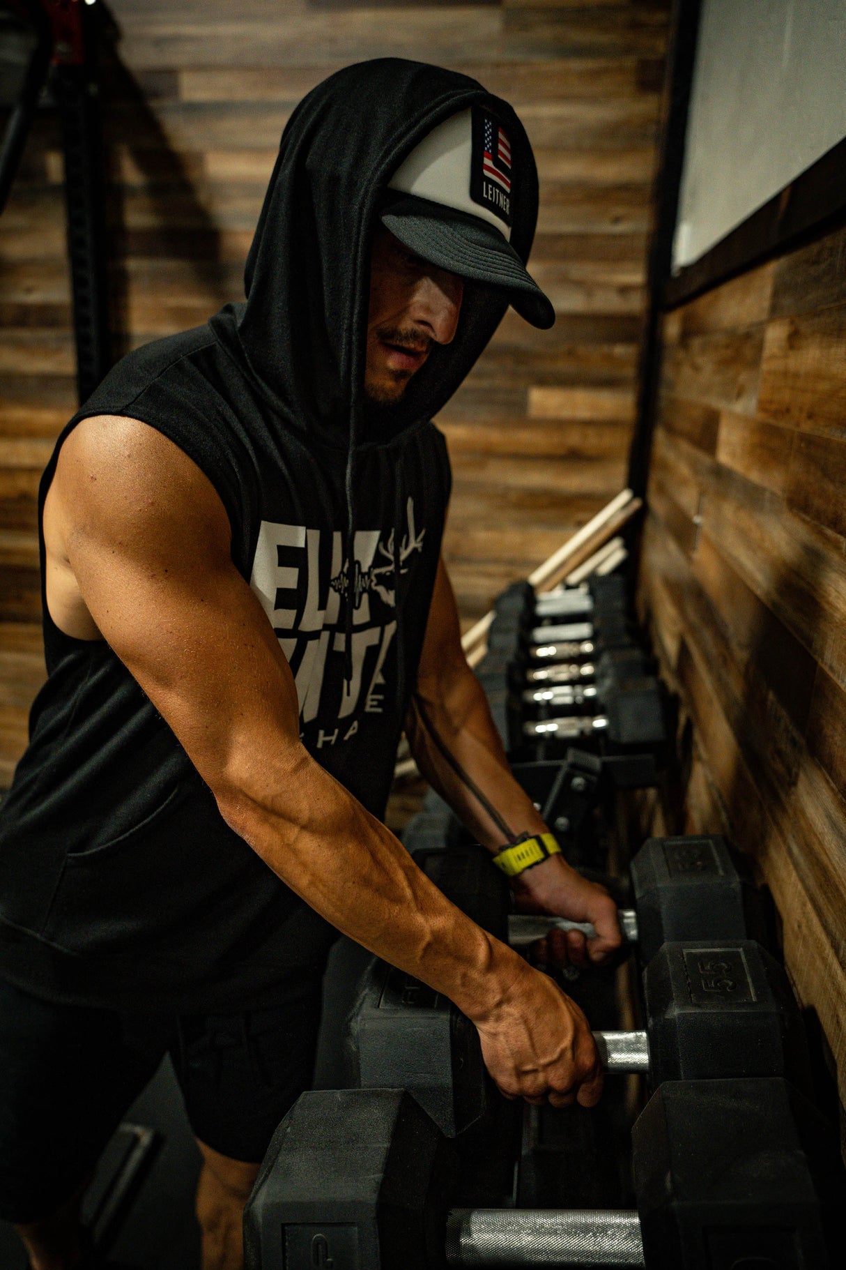 Sleeveless Hoodie - Black