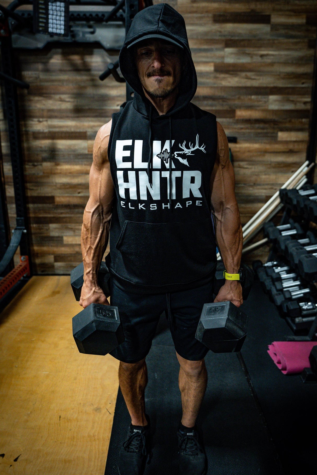 Sleeveless Hoodie - Black