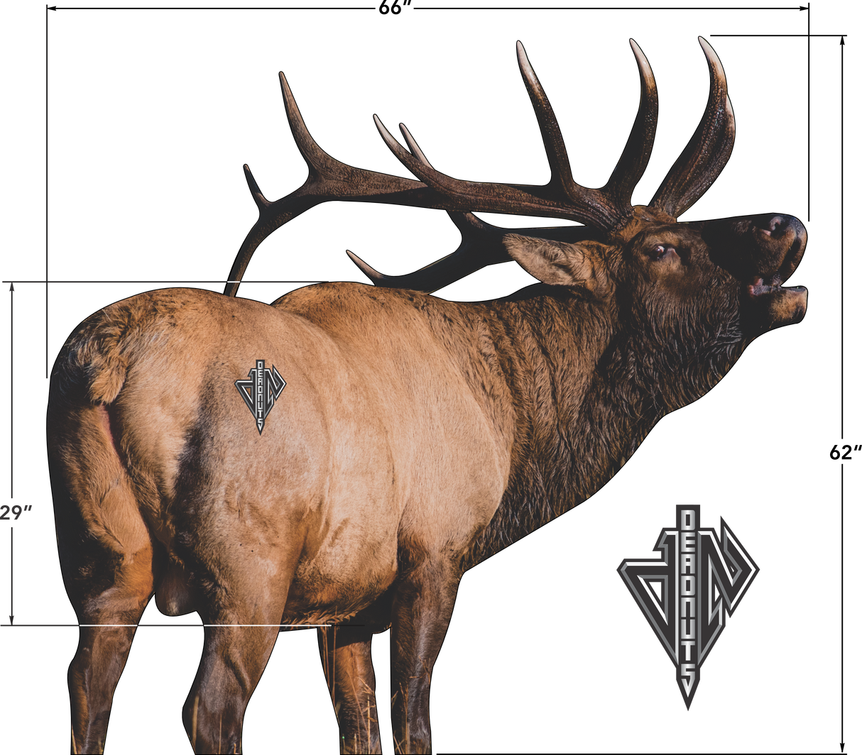 2D Bull Elk Quartering Away Target