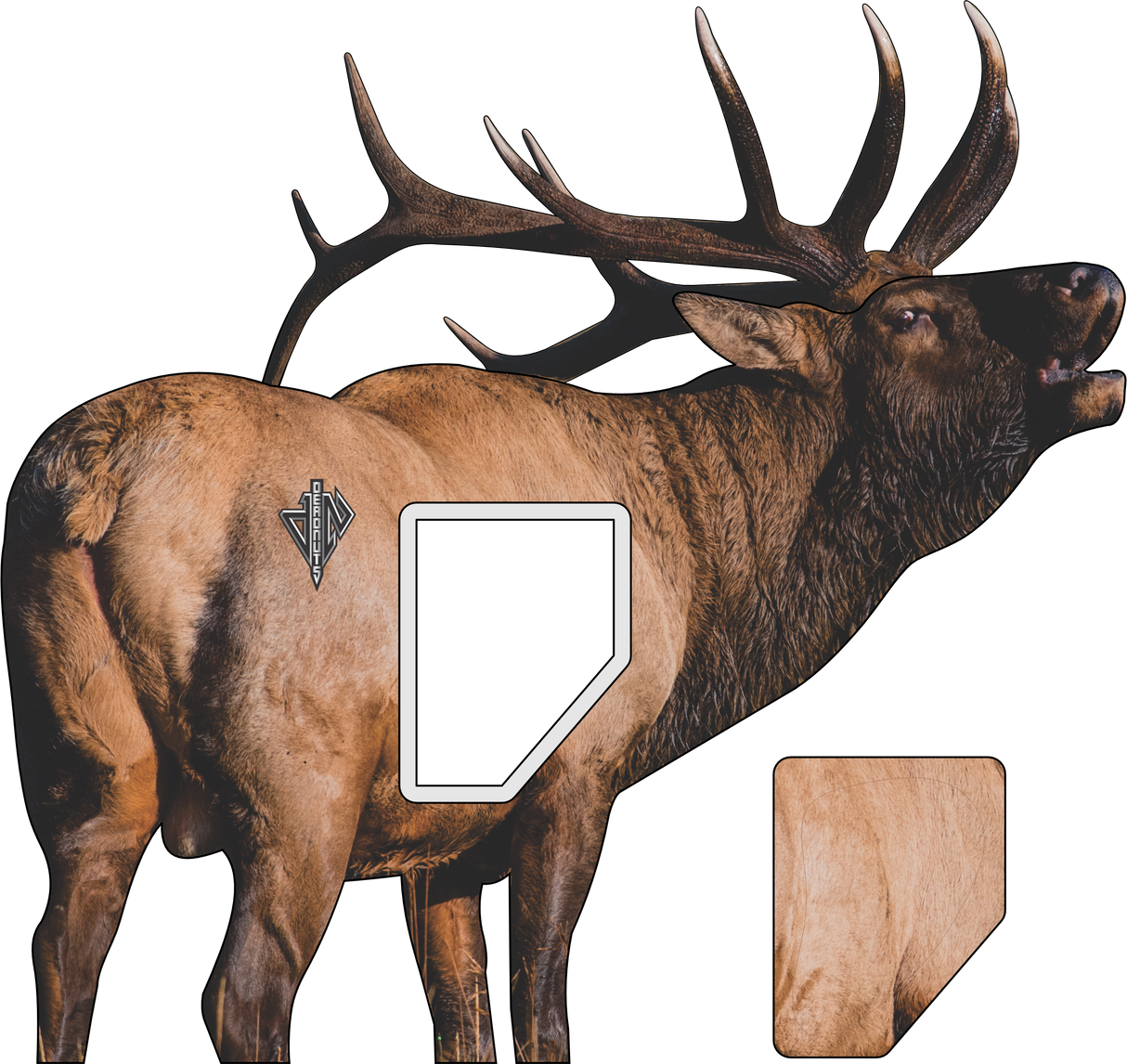 2D Bull Elk Quartering Away Target