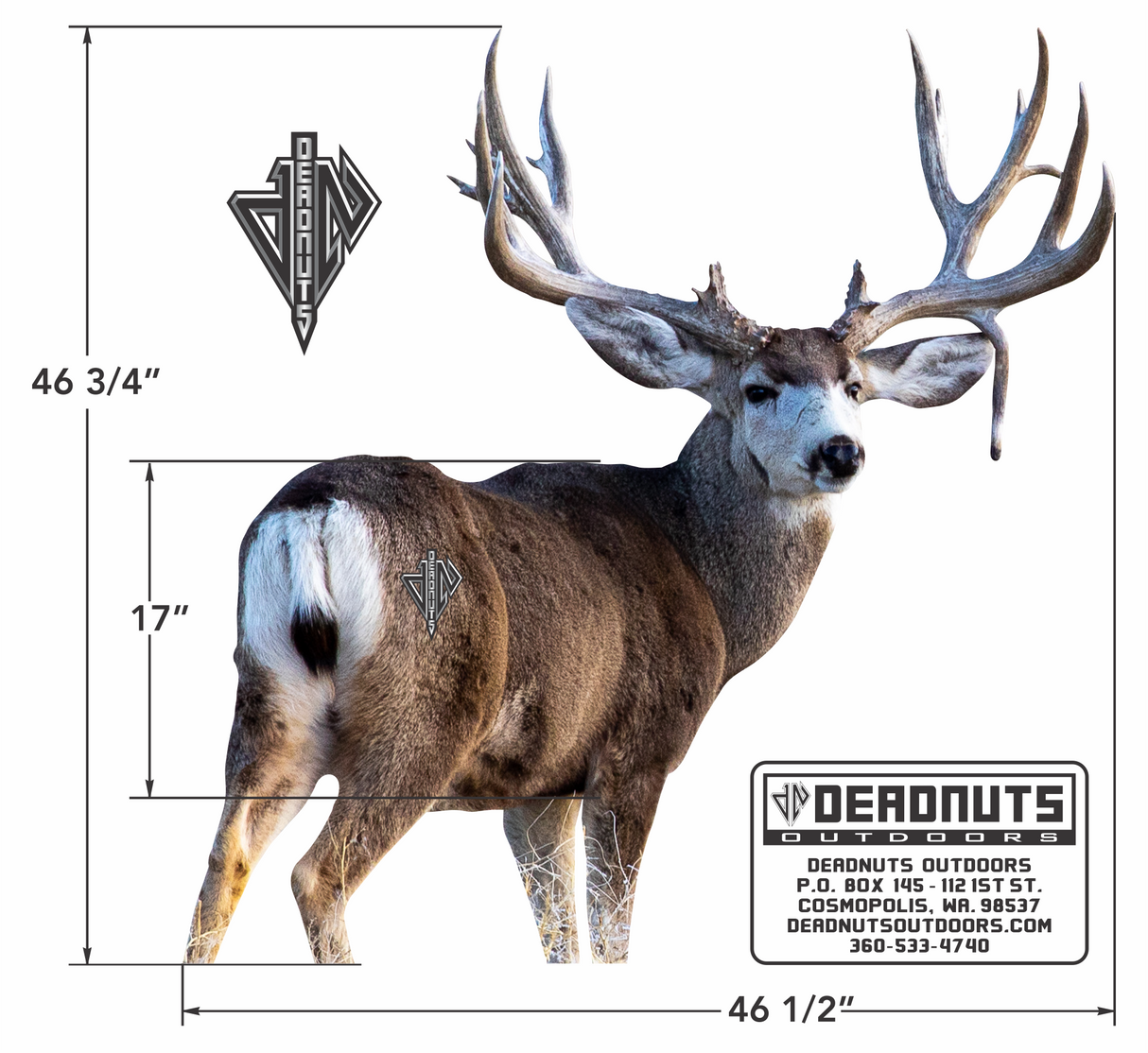 2D Mule Deer Quartering Away Target