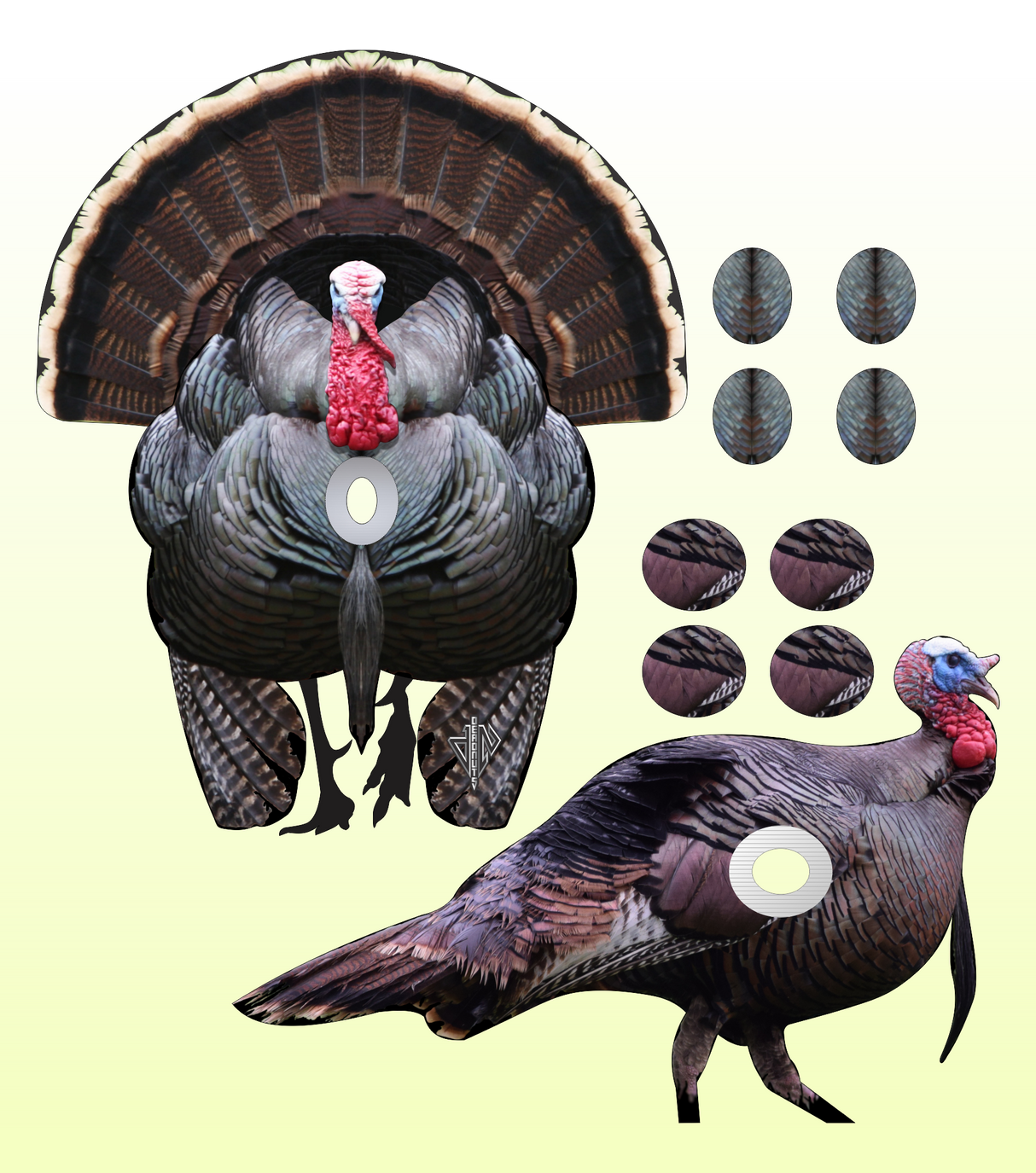 2D Tom Turkey Frontal & Broadside Targets Combo Pack