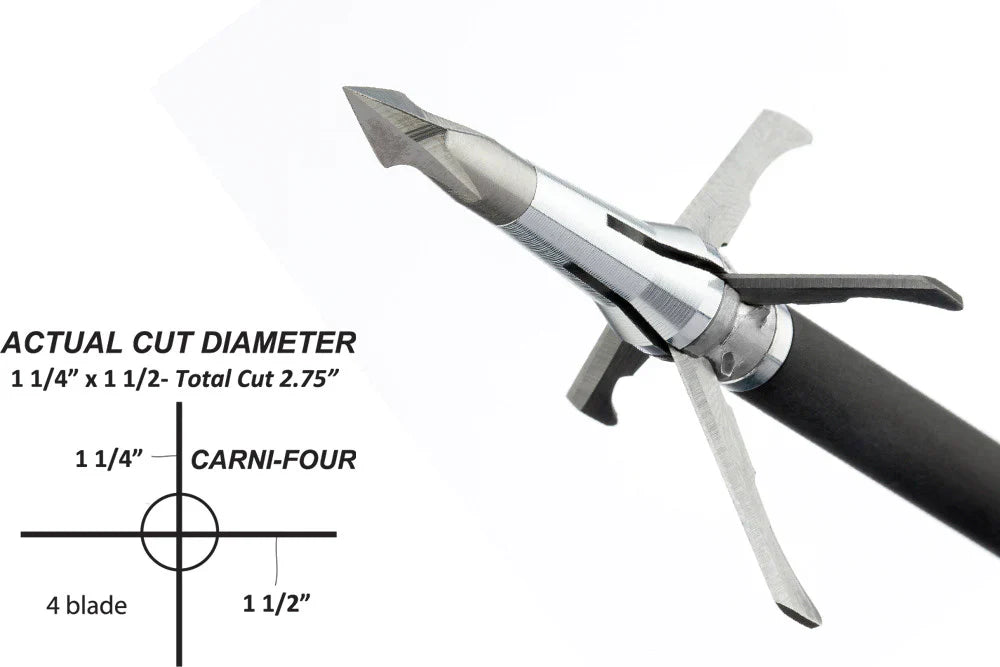 Grim Reaper Carni-Four Mechanical Broadhead - Thumbnail 4