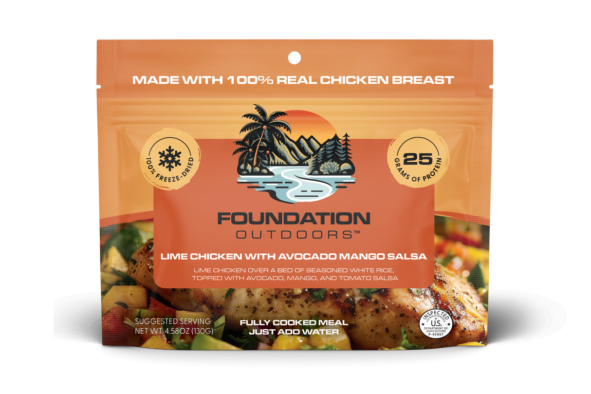 FOUNDATION Outdoors Lime Chicken with Avocado, Mango Salsa Meal