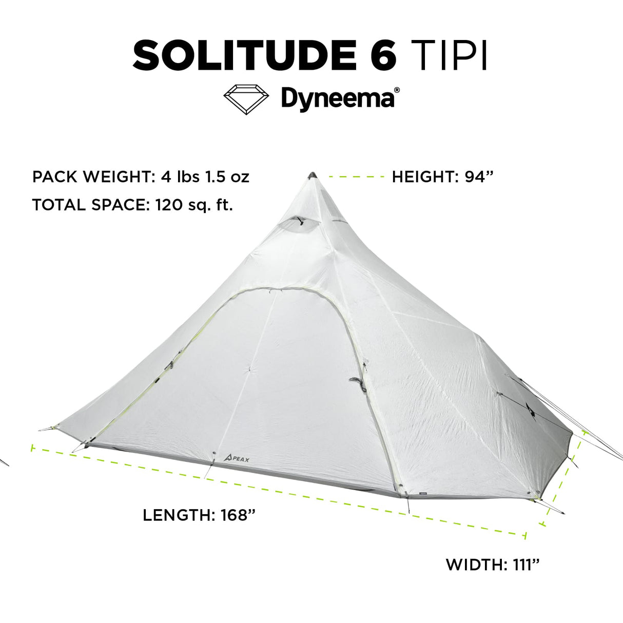 SOLITUDE 6 TIPI TENT [DYNEEMA]