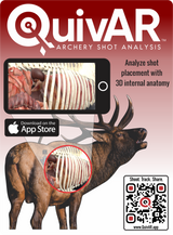 2D Bull Elk Quartering Away Target