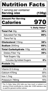 FOUNDATION Outdoors Lasagna Meal