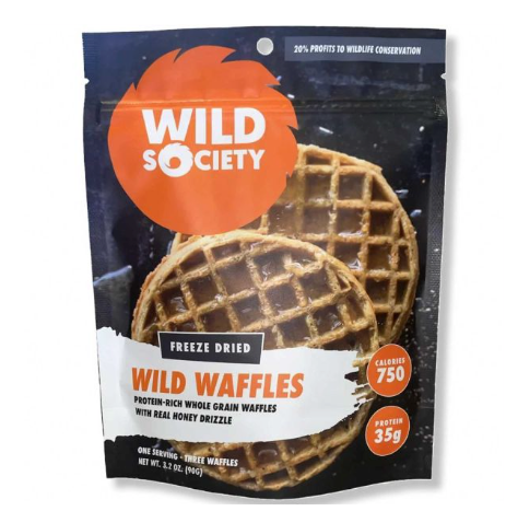 WILD SOCIETY WILD PROTEIN WAFFLES WITH HONEY DRIZZLE