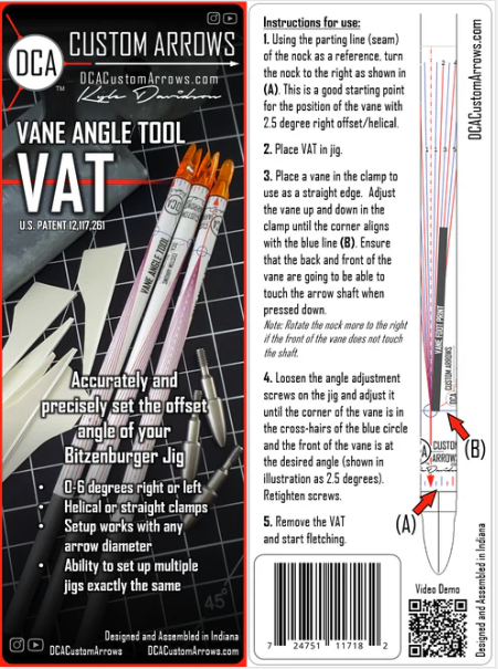 DCA Custom Arrows VANE ANGLE TOOL
